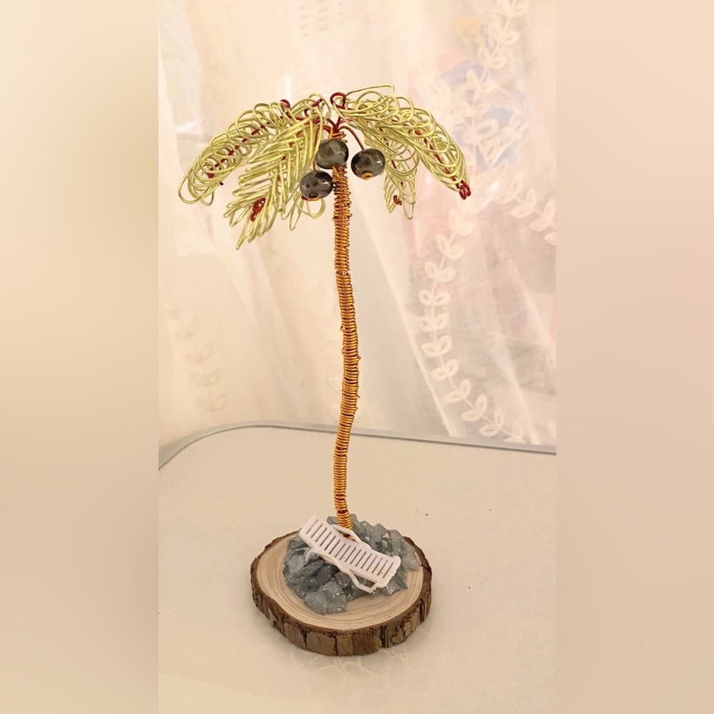 Handmade Wire Palm Tree Sculpture